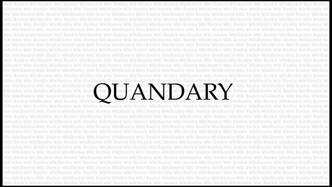 QUANDARY Meaning The Secret Language of Rogues YouTube