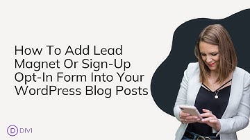 How To Add Lead Magnet Or Newsletter Opt In Form Layout Into Your WordPress Blog Posts
