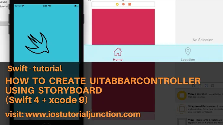 Create UITabBarController using storyboard in ios app development in xcode 9 and swift 4