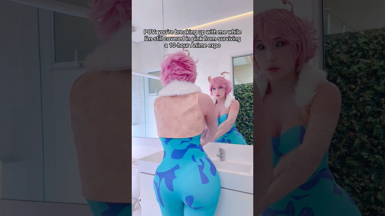 Mina Ashido ain’t got time for THAT 😎 #anime #cosplay #youtubeshorts