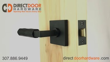 Emtek Tribeca Lever with Square Rosette in Flat Black
