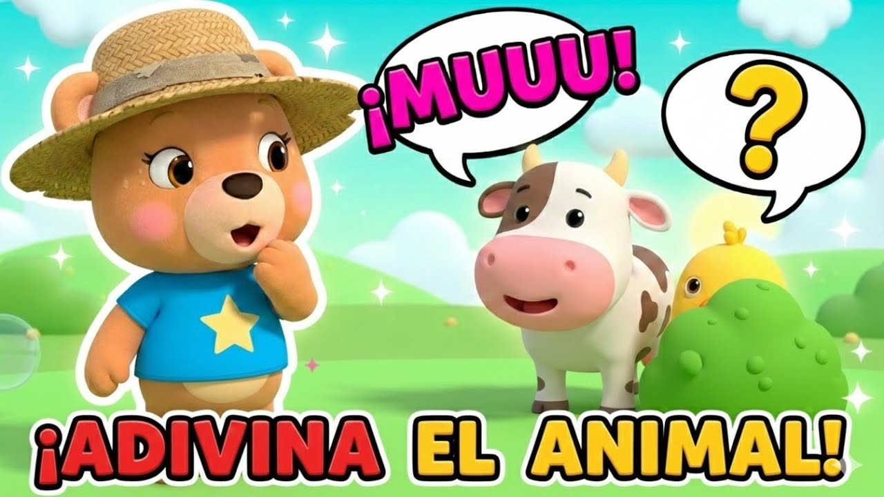 ​¡Adivina el Animal! 🐷 Canción de la Granja con Nico el Oso (Aprende Jugando)