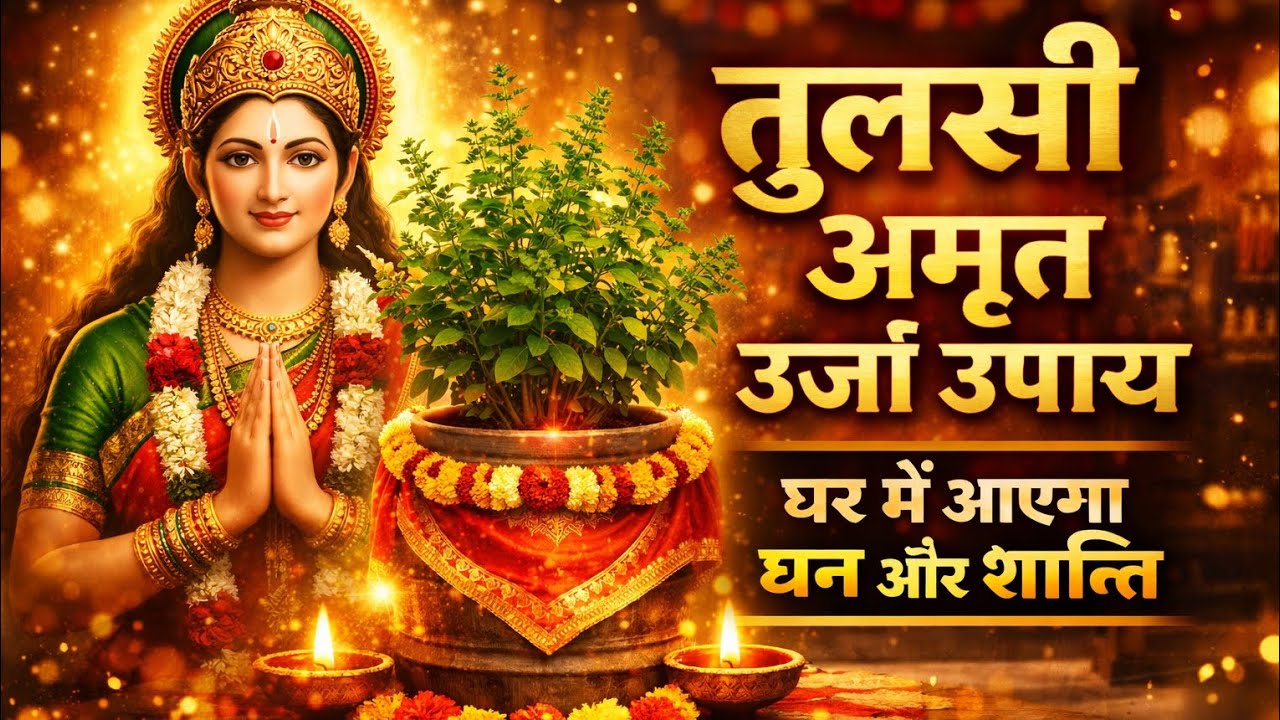 तुलसी अमृत ऊर्जा उपाय 🌿 घर से नकारात्मकता दूर | शांति, धन और सुख का गुप्त उपाय#tulsipuja #laxmikripa