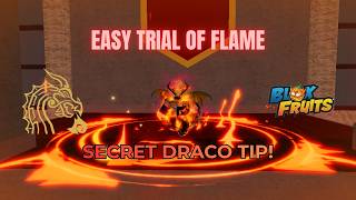 🐉 Most Players Don't Know This Draco Trial of Flame Trick! | Blox Fruits