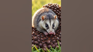 Think Opossums Are Scary? Think Again… 😲 #shorts #facts #animals #cute