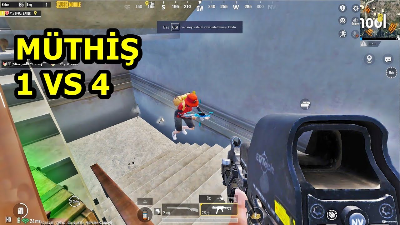 MÜTHİŞ 1VS4 AMA OLANA BAKIN ! ONE MAN SQUAD PUBG MOBİLE