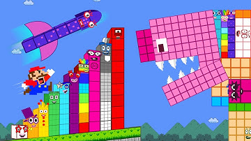 Mario vs The BIG NUMBERS from 1 to 1,000,000 in Maze Level Up | Game Animation