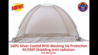 100% Silver Coated RFID Blocking 5G Tent Protection RF/EMF Shielding Anti-radiation Faraday Canopy