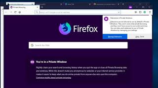 see firefox disallowing extensions in private browsing in nightly