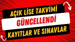 Açık Lise Kayıt Yenileme Tarihleri Güncellendi