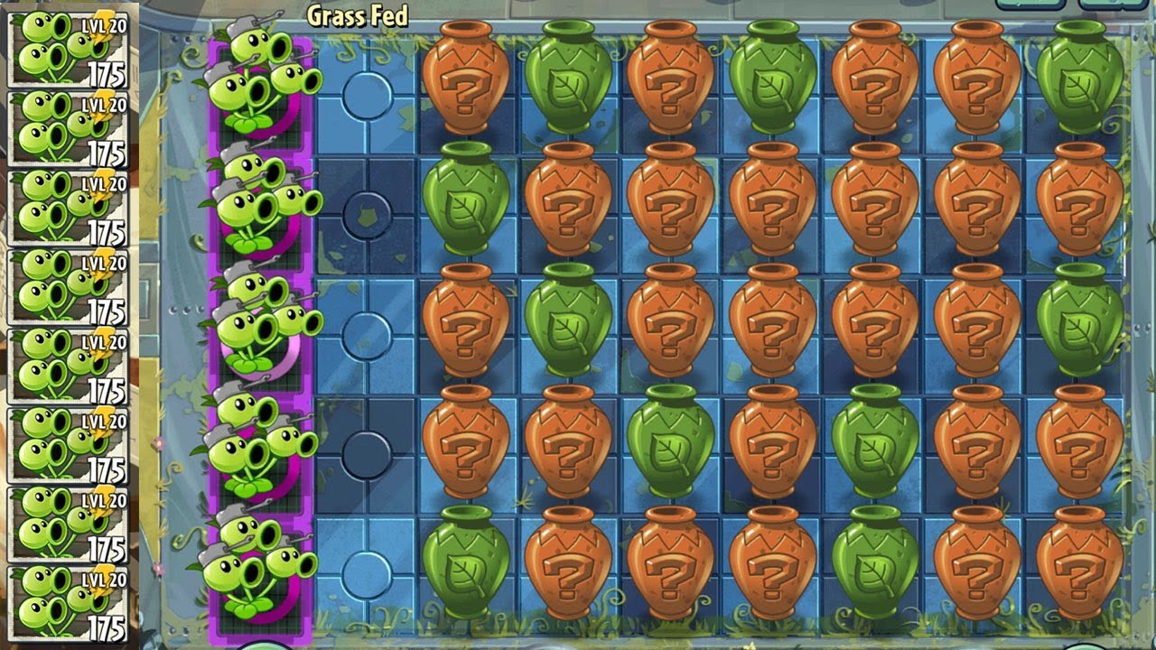 Threepeater Max Levels POWER UP vs All Zombies Vasebreaker Challenge - Plants vs Zombies 2 Epic MOD