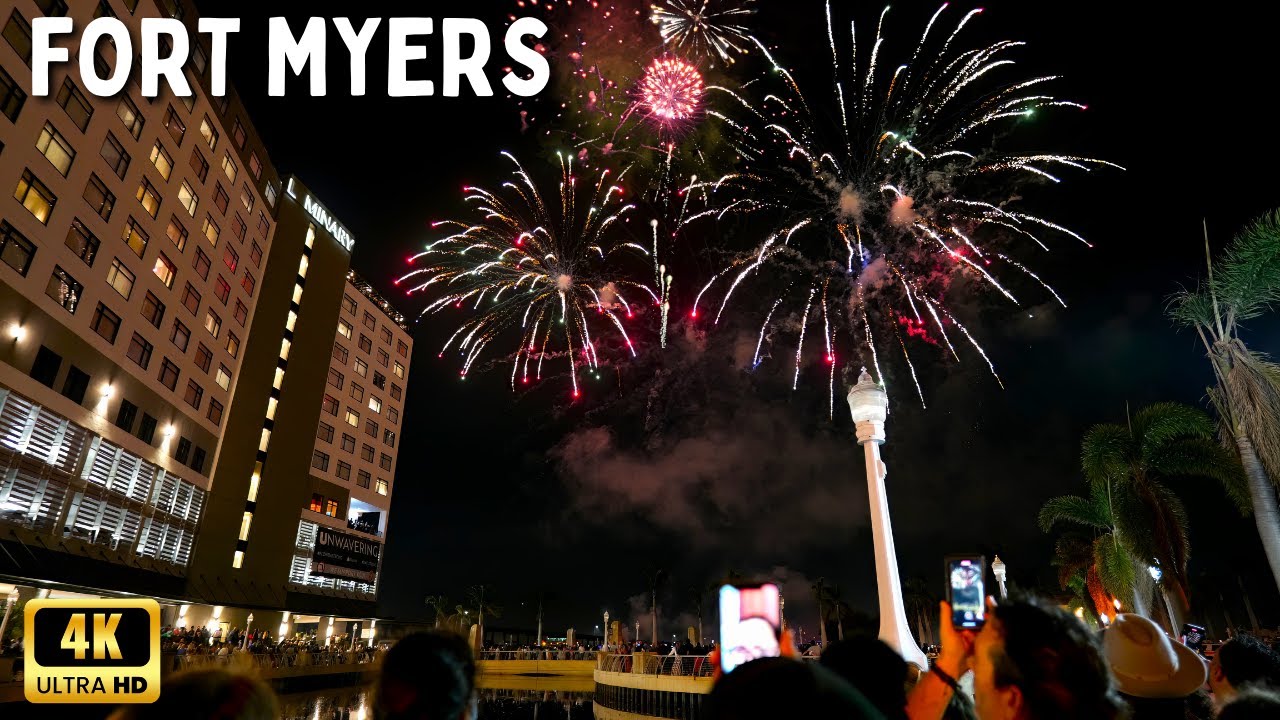 Fort Myers At Night New Year Event YouTube