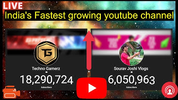 Sourav joshi Vlogs live subscriber count | Techno gamerz live sub count |India fastest YT channel