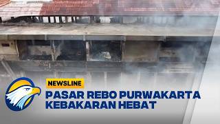 Pasar Rebo Purwakarta Kebakaran, 16 Unit Damkar Berhasil Padamkan Si Jago Merah