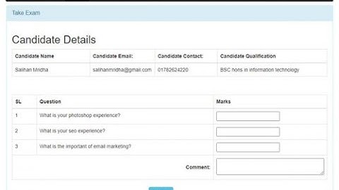 Interview Management System in PHP/MySQLi Demo