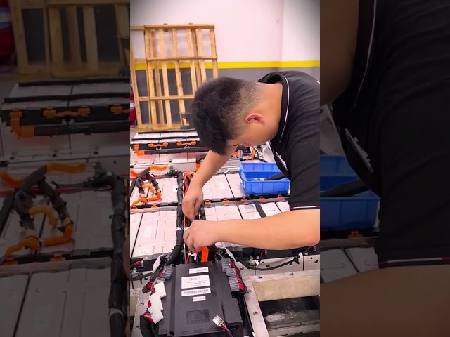 complicated battery cable assembly techniques #shorts