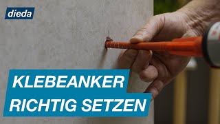 Klebeanker Richtig Setzen Und Montieren  Dieda