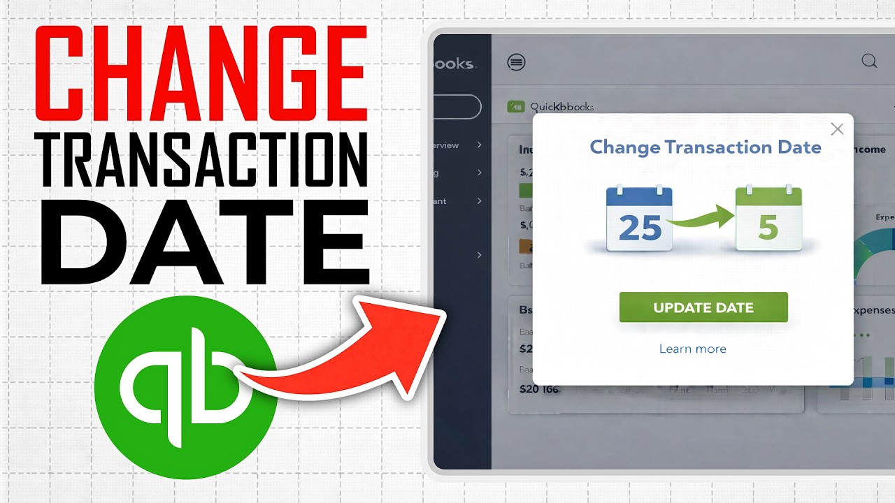 How To Change Transaction Date In Quickbooks Online (Full Guide) - YouTube