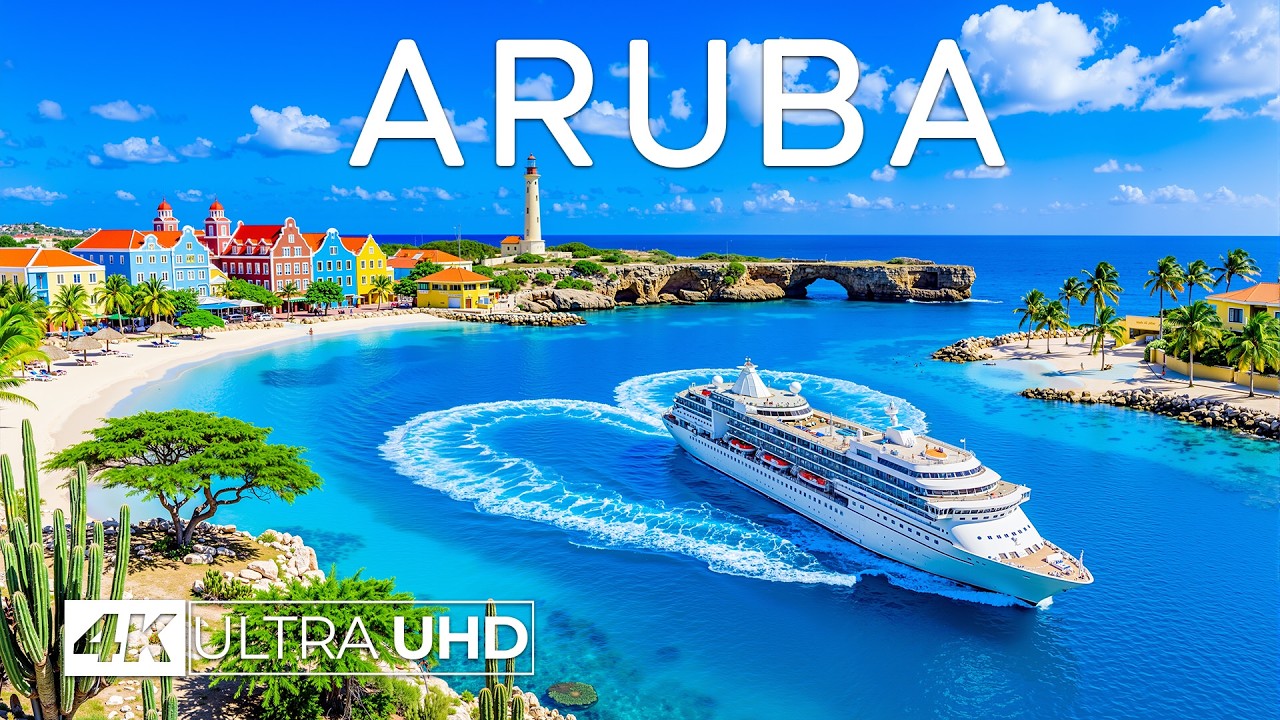 [4K] Aruba 🇦🇼 Hidden Gems & Beachfront Bliss Aerial Journey With Deep House Chill