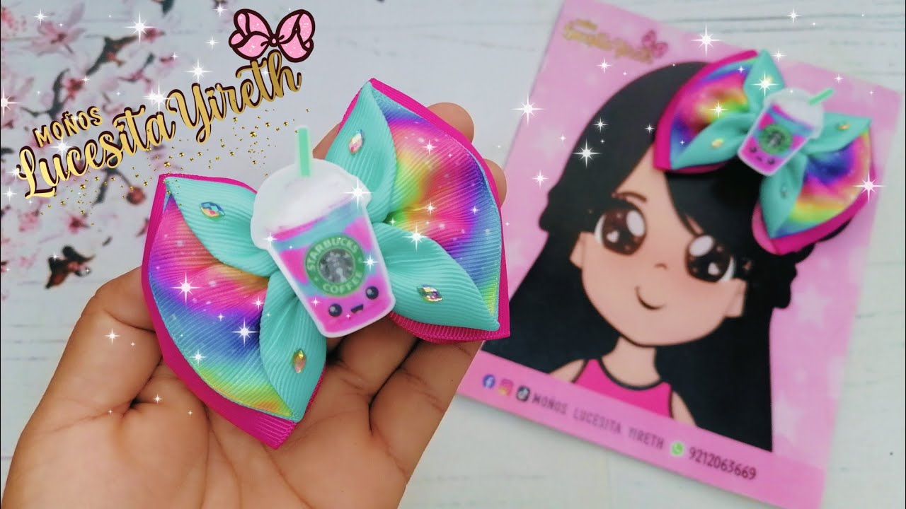 Moños para niñas en pares/listón de 3.8/fita #9/super fácil de realizar ☺️