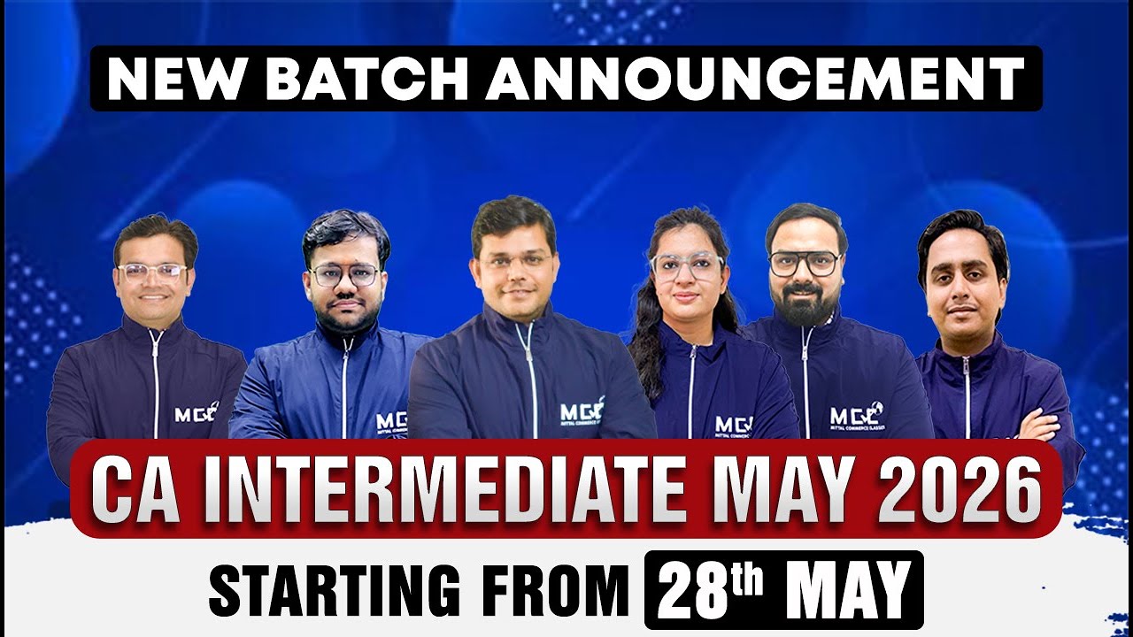 New Batch Announced! For CA INTER MAY 2026 EXAMS | Admissions Open ...