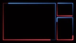 Glowing frame black screen | Neon light border | Frame template video background
