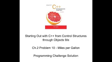 Miles per Gallon SOLUTION Starting Out with C++ From Control Structures through Objects 9th