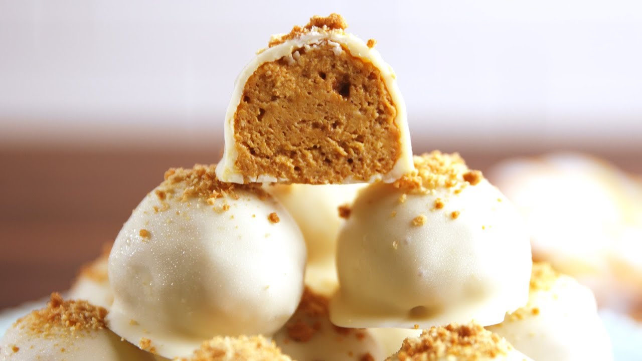 Pumpkin Cheesecake Truffles Delish YouTube
