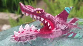 HELICOPRION SHARK hungry shark diorama from resin and polymer clay