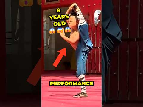 8-year-old's kung fu flexibility will SHOCK you 😳 #martialarts #viral