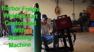 Harbor Freight Welding Cart Modified With Washing Machine