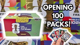 OPENING 100 PACKS! PANINI FIFA WORLD CUP 2026 STICKER COLLECTION!
