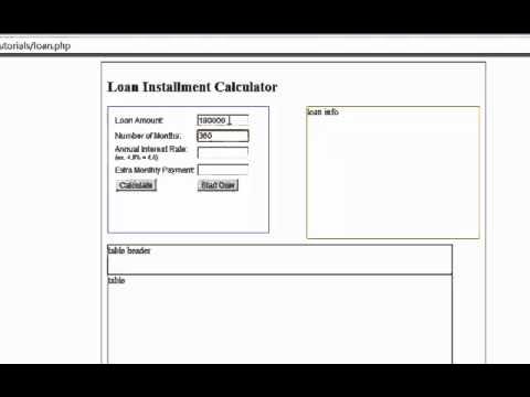 Javascript Loan Calculator - Part 5 - Calculating the Monthly Payment ...