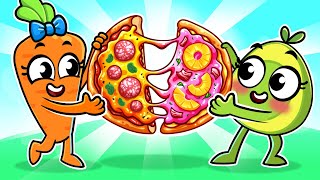 Pizza Song for Kids 🍕🎵Yummy Family Song for Toddlers 🎵Pit & Penny Funny Stories 🥑
