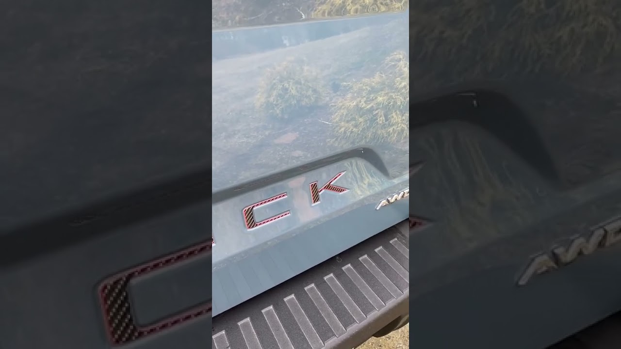 2022 Ford Maverick raised rear emblem installed