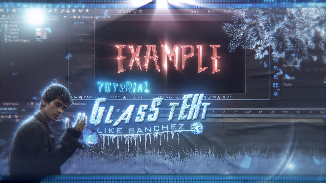 Glass Text Tutorial like Sanchezae - AFTER EFFECTS - YouTube