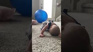 She’s almost crawling!