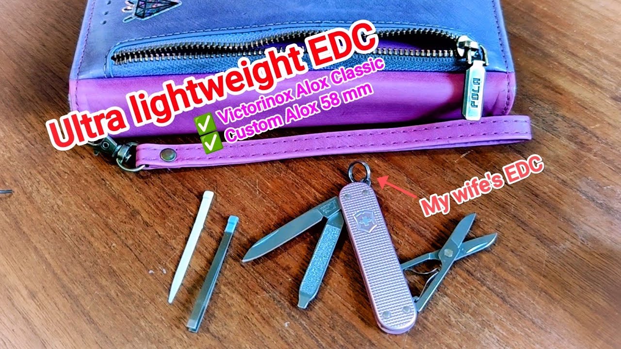 Light weight 58 mm Victorinox ALOX carry vs Precious and Custom ALOX