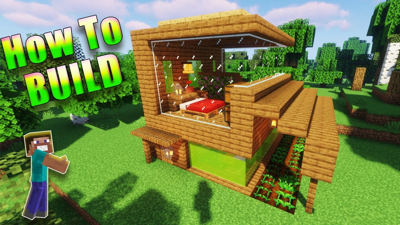 Minecraft | How To Build a Survival Spruce House | Tutorial - YouTube