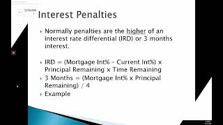 Mortgage Prepayment Penalties