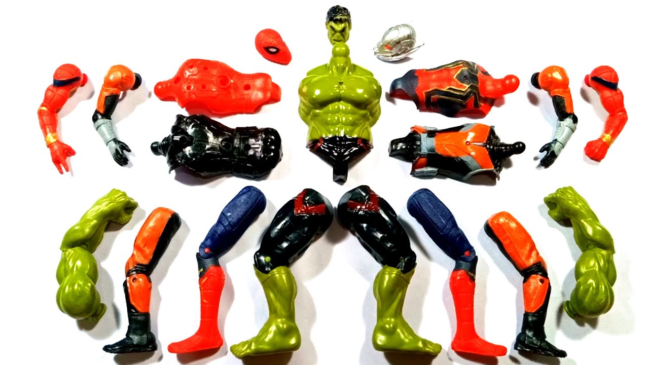 Hulk smash Ant-Man Spider-Man assemble toys video 