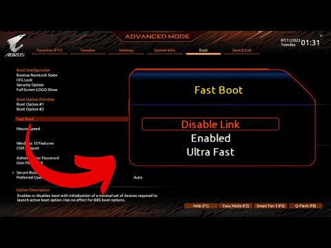 Como desativar o FAST BOOT ou Ultra Fast da Bios