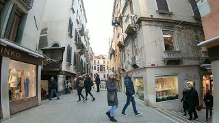 VENICE ITALY 14/12/2021 WALKING TOUR TODAY, From Santa Maria dei Miracoli to Calle de l'Angelo. Vlog