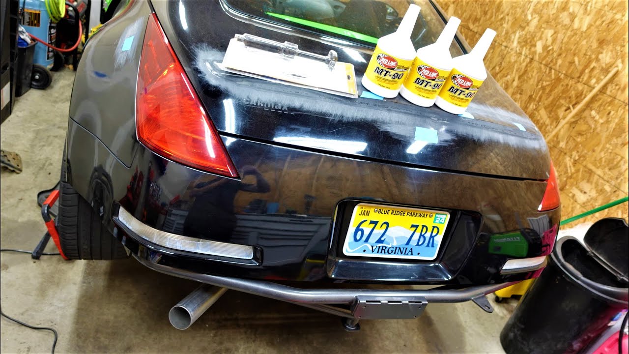 350Z Transmission Fluid Change - YouTube