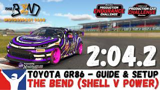 iRacing GR86 The Bend Guide 2:04.2 Toyota GR86 Shell V Power Track Guide