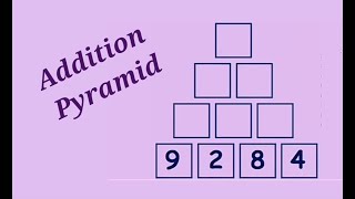 Addition pyramid                   Watch Brainstorm videos