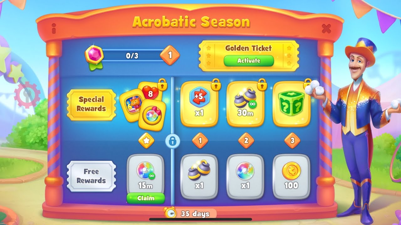 Gardenscapes Acrobatic Season Golden Ticket ( Preview ) YouTube