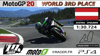 Inara2k 31/07/20 - moto gp 20 motoe pramac | austria spielberg :
1:30.724 [ world 3rd place ] ps4 motogp20 jerez record:
https://www.yo...