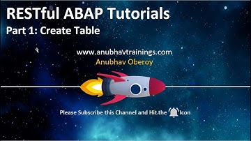 01 RESTful ABAP   Create Table| ABAP On Cloud | Anubhav Trainings