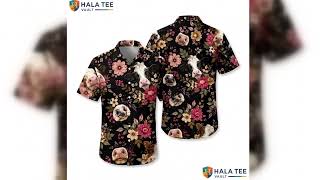 Full Funny Farm Cow Animal Hawaiian Shirt Tropical Floral Vibrant Button Down Update